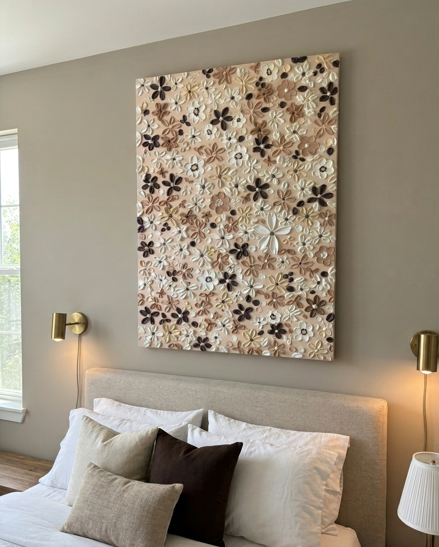 textured floral canvas art | neutral blooming painting | flower textured art textured floral canvas art | neutral blooming painting | flower textured art